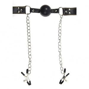 Fetish Fantasy Extreme Deluxe Ball Gag and Nipple Clamps ( Just Sold )