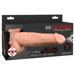 Fetish Fantasy Series Hollow Squirting Strap-On with Balls Flesh Buy in Singapore LoveisLove U4Ria 