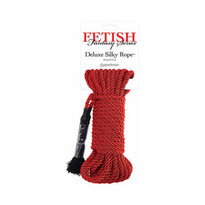 Fetish Fantasy Series Deluxe Silky Rope 32 Feet 9.75m Black or Red