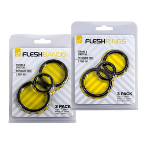 Fleshlight FleshBands FleshRings silicone cock ring set black 3 pack male enhancement stamina. Buy Fleshlight in Singapore LoveisLove U4Ria