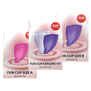 Fun Factory Menstrual Cup Fun Cup Size A Pink or Size B Purple or Explore Kit Award-Winning & Famous - Fun Factory Buy Sex Toys in Singapore LoveisLove U4Ria