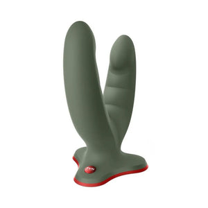 Fun Factory Ryde Double Head Grinding Silicone Dildo with Suction Cup Wild Olive Black Buy in Singapore LoveisLove U4Ria 