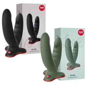 Fun Factory Ryde Double Head Grinding Silicone Dildo with Suction Cup (Premium Authorized Dealer)