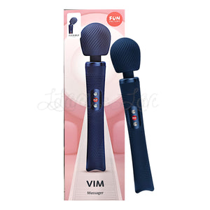 Fun Factory VIM vibrating wand massager Nightblue 2026 series weighted motor no cable. Buy Fun Factory in Singapore LoveisLove U4Ria