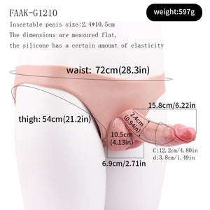 Steven Ultra-Realistic Silicone Strap-on Hollow Penis Brief
