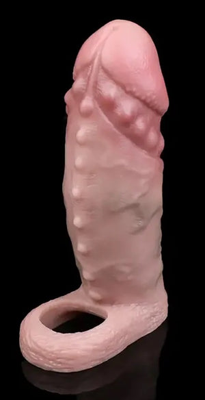 Fantasy Beaded Texture Lifelike Silicone Penis Sleeve 5.98 Inch
