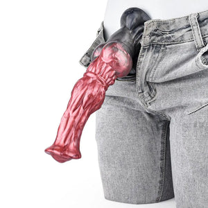 Gold Knight Horse Large Fantasy Silicone Dildo with Suction Cup 10 Inch Dildos - Large & Unique Dildos Buy Sex Toys in Singapore LoveisLove U4Ria