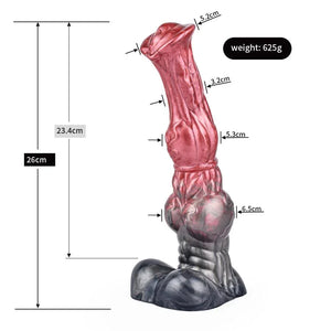 Gold Knight Horse Large Fantasy Silicone Dildo with Suction Cup 10 Inch Dildos - Large & Unique Dildos Buy Sex Toys in Singapore LoveisLove U4Ria