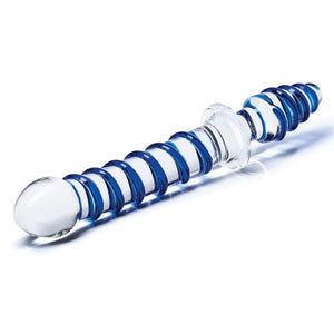 Glas Mr. Swirly Double Ended Glass 10" Dildo & Butt Plug