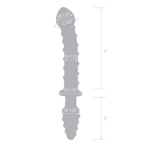 Glas Mr. Swirly Double Ended Glass 10" Dildo & Butt Plug