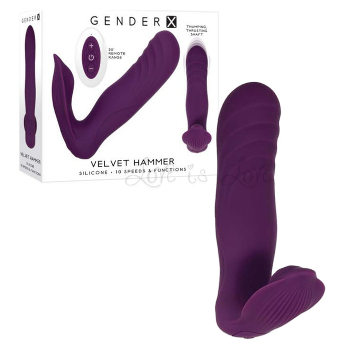Gender X Velvet Hammer Dual Stimulator Purple