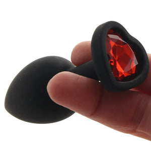 NS Novelties Glams Xchange Heart Silicone Butt Plug (3 Interchangeable Colorful Gems)(Good Review)