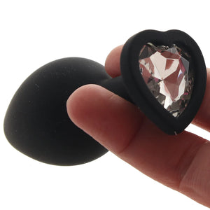 NS Novelties Glams Xchange Heart Silicone Butt Plug (3 Interchangeable Colorful Gems)(Good Review)