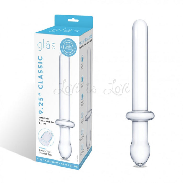 Glas Classic Smooth Dual-Ended Glass Dildo 9.25 Inch