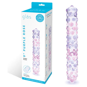 Glas Purple Rose Nubby Glass Dildo 7 Inch or 9 Inch