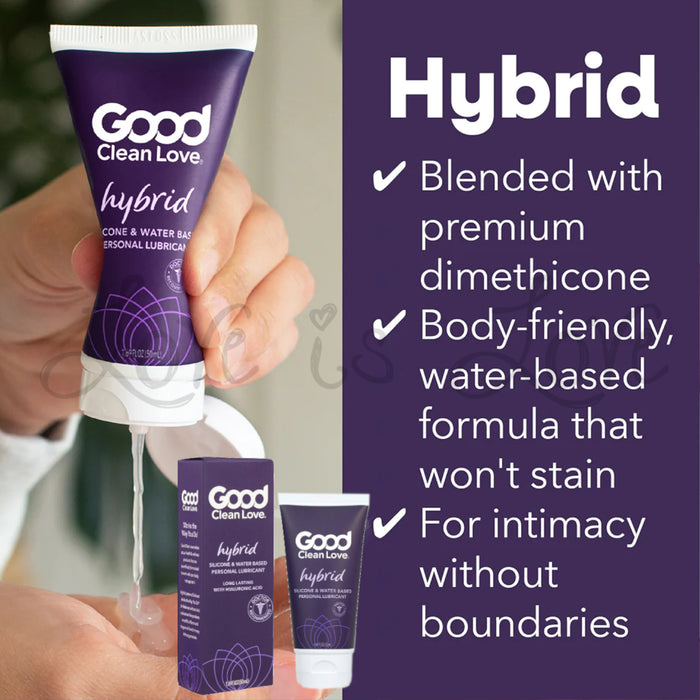 Good Clean Love Hybrid Silicone and Water Based Personal Lubricant 1.69 oz / 50 ml (Propylene Glycol Free)