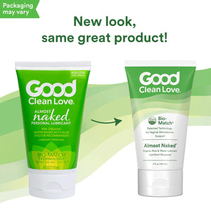 Good Clean Love Almost Naked Organic Aloe and Water-Based Personal Lubricant Bio-Match Technology