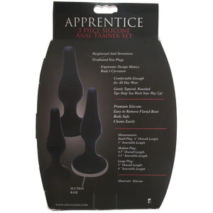 GreyGasms Apprentice 3 Piece Premium Silicone Anal Trainer Set