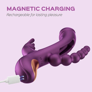 Honey Play Box Trilux Tapping Finger App-Controlled Rabbit Vibrator With Anal Beads Vibrators - Clit Stimulation & G-Spot  Buy Sex Toys in Singapore LoveisLove U4Ria