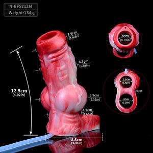 Hyena Knotted Open Ended Squirting Fantasy Penis Sheath For Him - Penis Sheath/Sleeve Buy Sex Toys in Singapore LoveisLove U4Ria