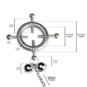 Psyche Goddess Spiral Nipple Clamps with Bells and Harness Nipple Toys - Nipple Clamps Buy Sex Toys in Singapore LoveisLove U4Ria