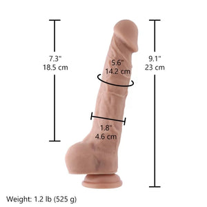 Hismith 9.1" Silicone Dildo in Flesh For Hismith Sex Machine With KlicLok Connector