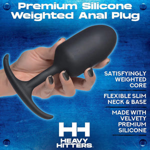 Heavy Hitters Premium Silicone Weighted Anal Plug Small or Medium or Large or XL