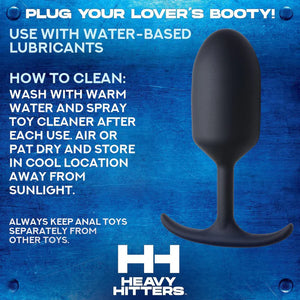 Heavy Hitters Premium Silicone Weighted Anal Plug Small or Medium or Large or XL