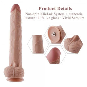 Hismith 11.8 Inch Vibrating Dildo with 3 Speeds + 4 Modes with KlicLok System Extra-Length Silicone Dildo Buy in Singapore LoveisLove U4Ria 