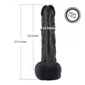 Hismith 12.4 Inch Huge Black Realistic Silicone G-Spot Dildo Buy in Singapore LoveisLove U4Ria 