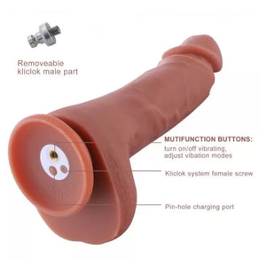 Hismith 8.6 Inch Vibrating Dildo with 3 Speeds + 4 Modes with KlicLok System - Dual Density G-Spot Dildo Buy in Singapore LoveisLove U4Ria 