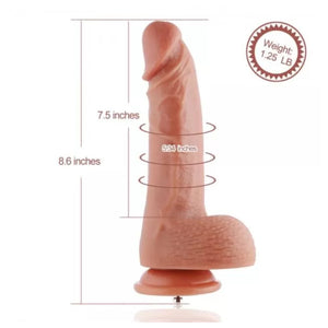 Hismith 8.6 Inch Vibrating Dildo with 3 Speeds + 4 Modes with KlicLok System - Dual Density G-Spot Dildo Buy in Singapore LoveisLove U4Ria 