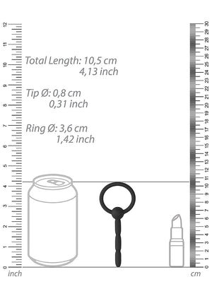 Shots Ouch! Urethral Sounding Silicone Plug 8 mm Tip