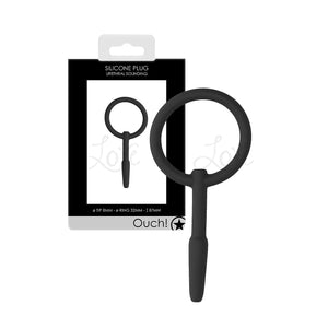 Shots Ouch! Urethral Sounding Hollow Silicone Plug 8 mm Buy in Singapore LoveisLove U4Ria