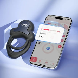 Honey Play Box Anello App-Controlled Vibrating Double Cock Ring with Clitoral Stimulator