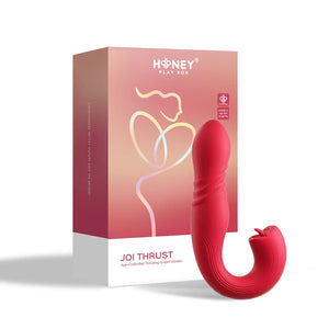 Honey Play Box Joi Thrust 2 App Controlled Thrusting G-spot Vibrator & Tongue Clit Licker Red Buy in Singapore LoveisLove U4Ria 