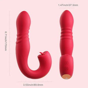Honey Play Box Joi Thrust 2 App Controlled Thrusting G-spot Vibrator & Tongue Clit Licker Red Buy in Singapore LoveisLove U4Ria 