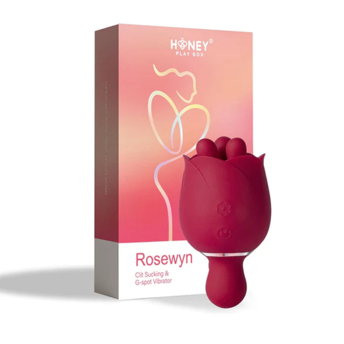 Honey Play Box Rosewyn Rotating Rose Toy Vibrator & Pinpoint Stimulator