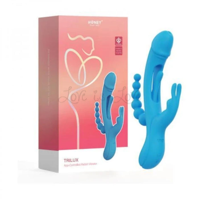 Honey Play Box Trilux Kinky Rabbit Vibrator Blue