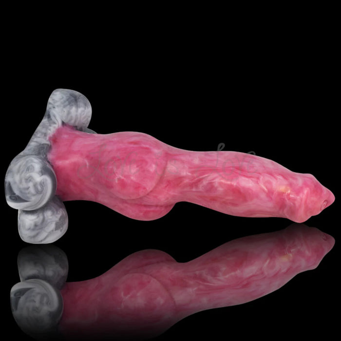 German Shepherd Medium Fantasy Silicone Dildo with Suction Cup 8 Inch