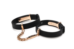 Crave ID Cuffs Stainless Steel & Silicone Bracelets Black/Rose Gold or Pink/Rose Gold Buy in Singapore LoveisLove U4Ria 