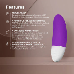 Lelo AKO Originals App-Controlled Clitoral Vibrator Award-Winning & Famous - Lelo Buy Sex Toys in Singapore LoveisLove U4Ria
