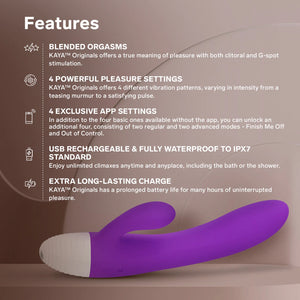 Lelo KAYA Originals App-Controlled Rabbit Vibrator Award-Winning & Famous - Lelo Buy Sex Toys in Singapore LoveisLove U4Ria