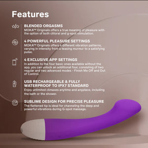 Lelo MOKA Originals App-Controlled G-Spot Vibrator Award-Winning & Famous - Lelo Buy Sex Toys in Singapore LoveisLove U4Ria