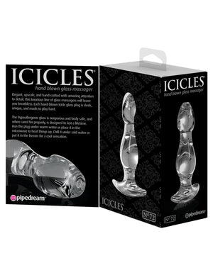 Icicles No. 72 Glass Anal Plug Clear Buy in Singapore LoveisLove U4Ria