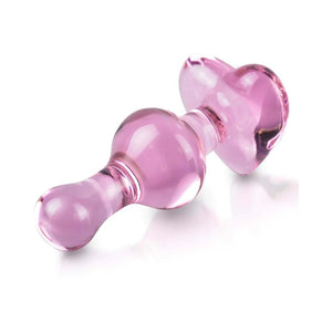 Icicles No. 75 Pink Heart Hand Blown Glass Massager