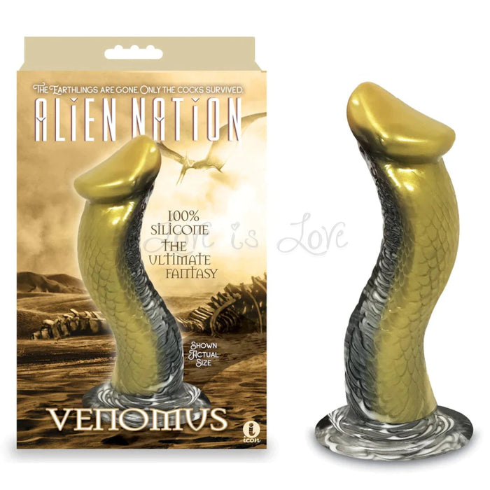 Icon Brands Alien Nation Venomus Silicone Creature Dildo Gold