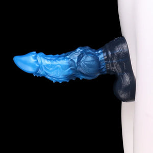 Imuriel 8.2 Inch Knotted Fantasy Silicone Dildo in Blue
