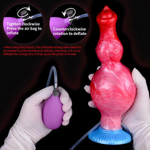Inflatable Squirting Monster Carol Fantasy Silicone Dildo 8 Inch Dildos - Inflatable & Ejaculating Buy Sex Toys in Singapore LoveisLove U4Ria