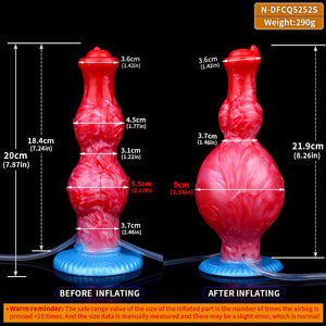 Inflatable Squirting Monster Carol Fantasy Silicone Dildo 8 Inch Dildos - Inflatable & Ejaculating Buy Sex Toys in Singapore LoveisLove U4Ria